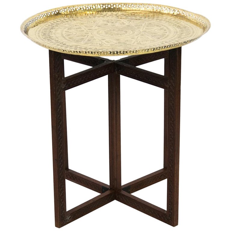 Indian Brass Top Table at 1stDibs