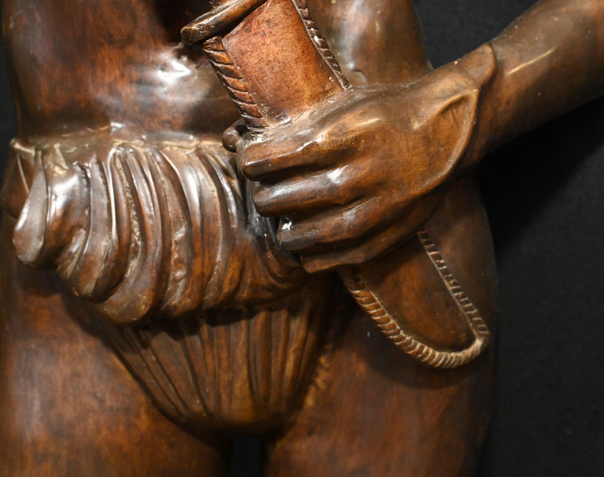 Indian Brave Bronze Statue Frederic Remington 3/4 Lifesize Native American Casti 4