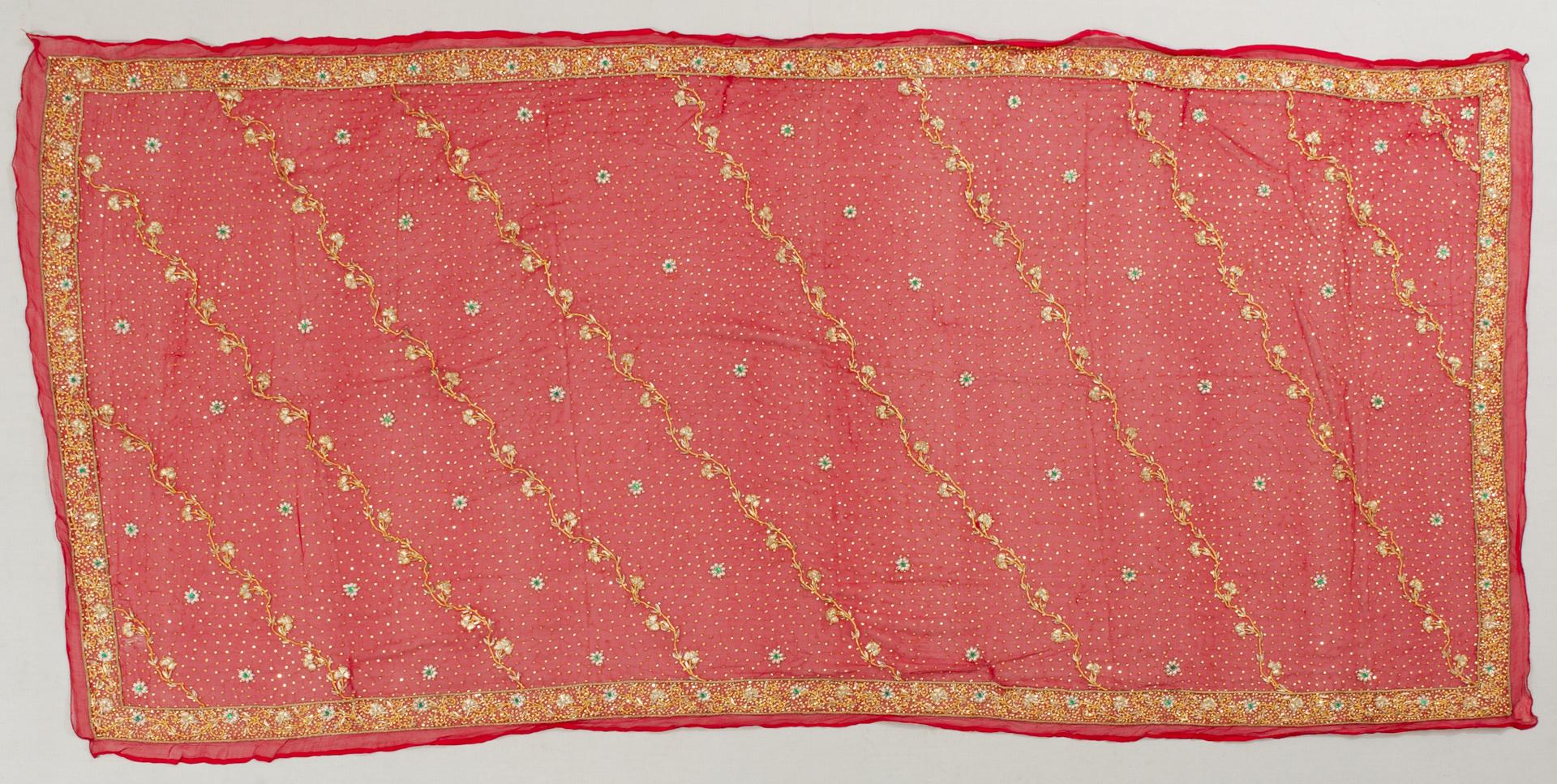 20th Century Indian Bridal Veil as a Shawl For Sale