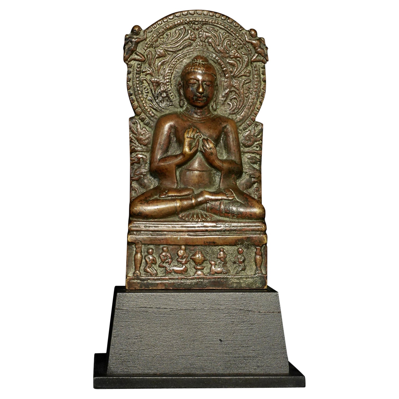 Indischer Buddha aus Bronze in klassischer Form, 7605 im Angebot