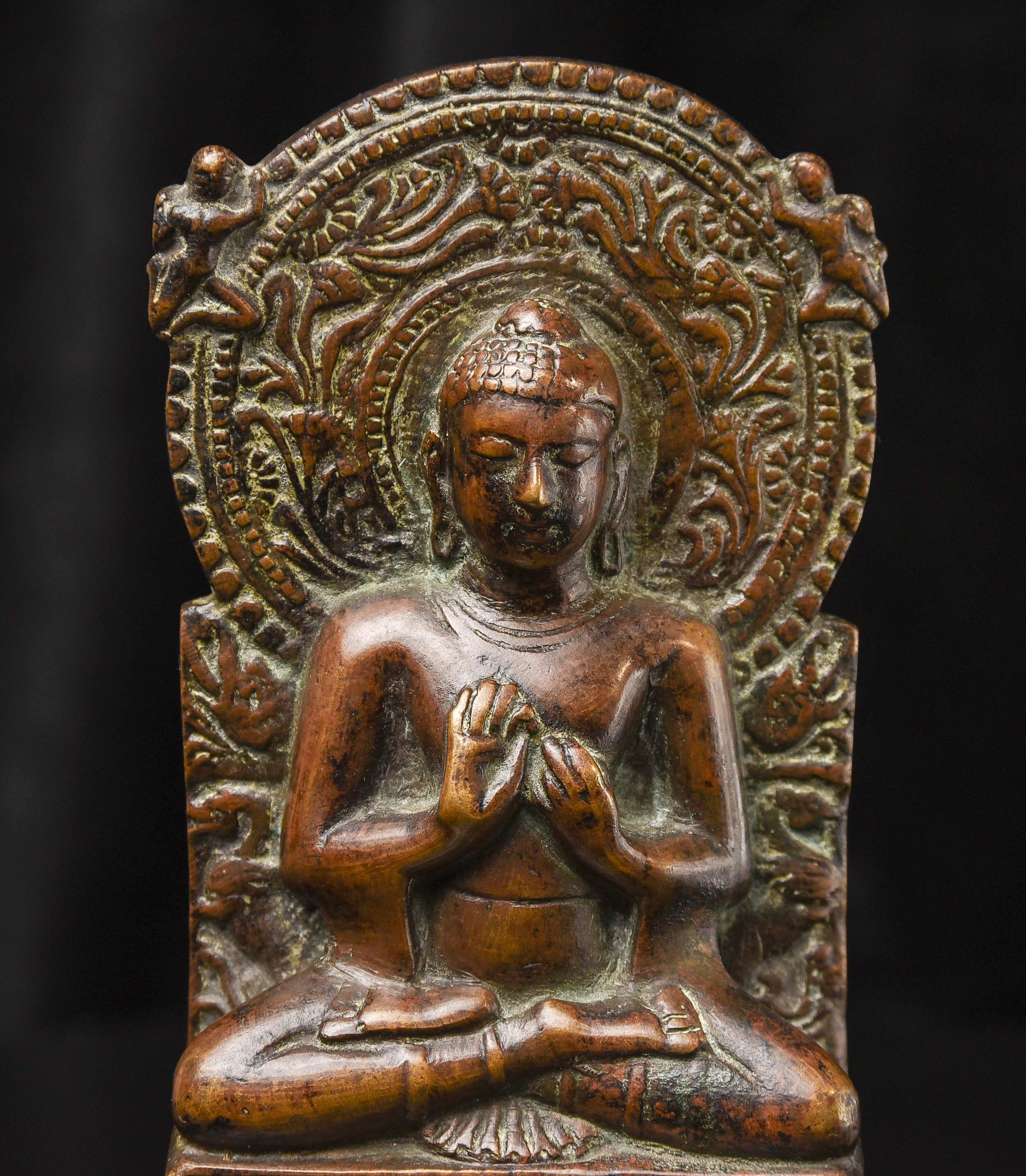 Bouddha indien en bronze de forme classique, 9885 Bon état - En vente à Ukiah, CA
