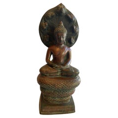 Indian Bronze Naga Buddha