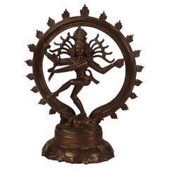 Indian Bronze Nataraja Dancing Shiva Statue 20thC