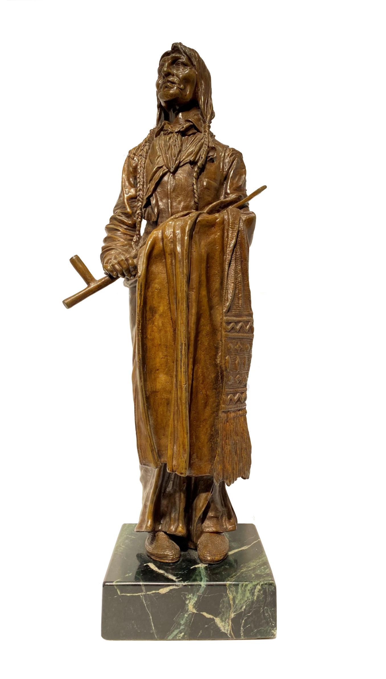 Belle Époque Sculpture indienne en bronze d'après Carl Kauba en vente