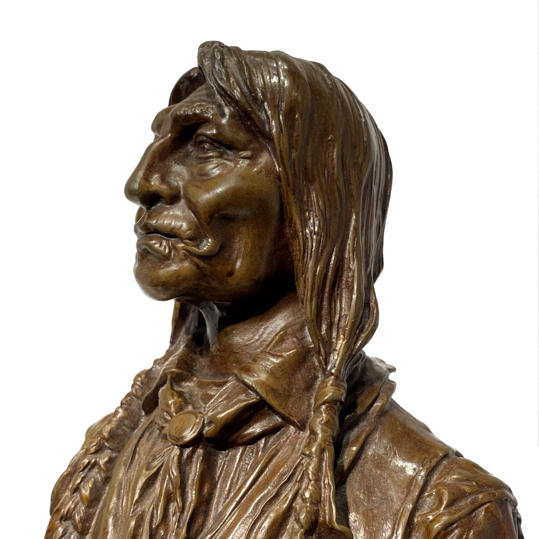 Autrichien Sculpture indienne en bronze d'après Carl Kauba en vente