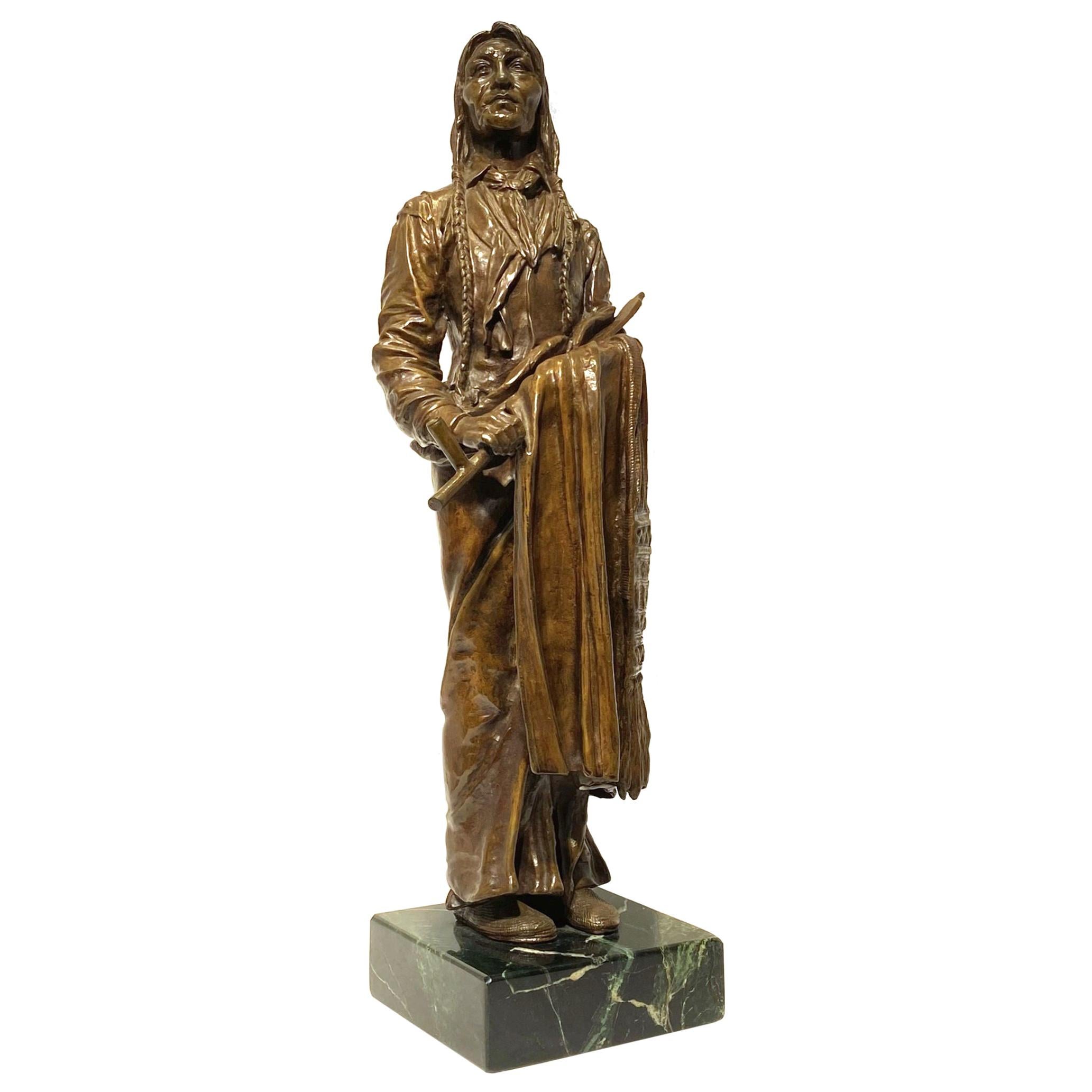 Sculpture indienne en bronze d'après Carl Kauba