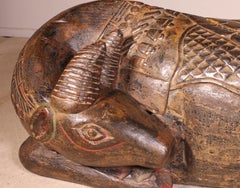 Indian Buffalo in Wood of the 19th Century