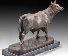 Indian Bull. Bronze, Marble.