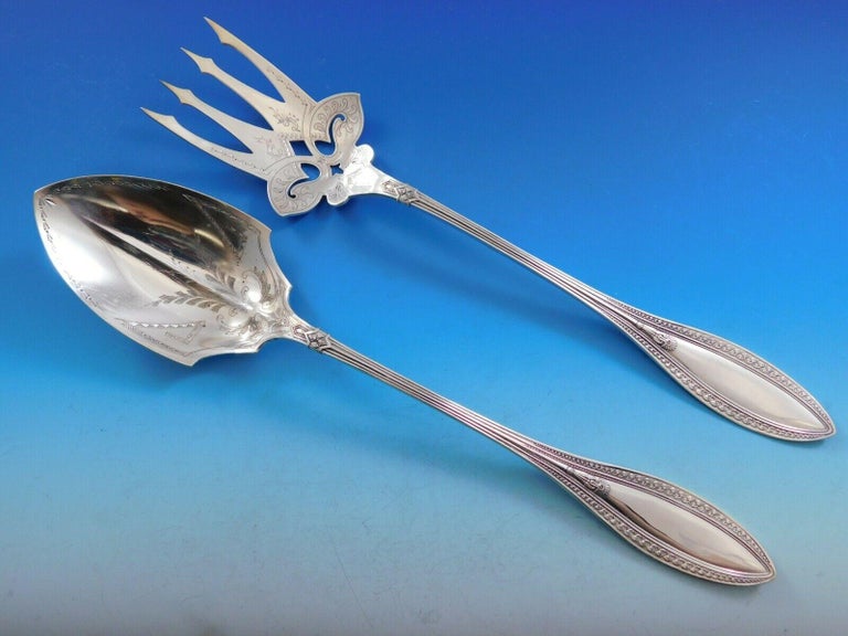 Indian by Whiting Sterling Silver Flatware Set Service 66 Pieces Dinner