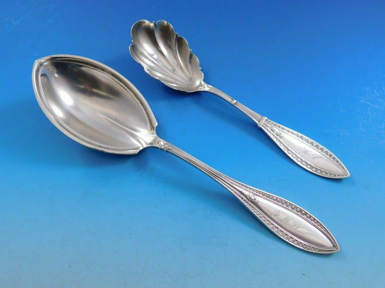 Indian by Whiting Sterling Silver Flatware Set Service 66 Pieces Dinner