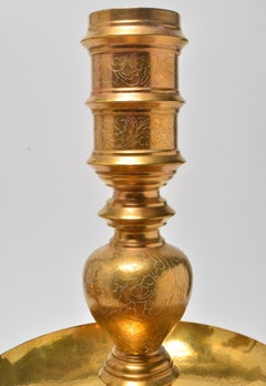 Indian Candlesticks in Engraved Brass
