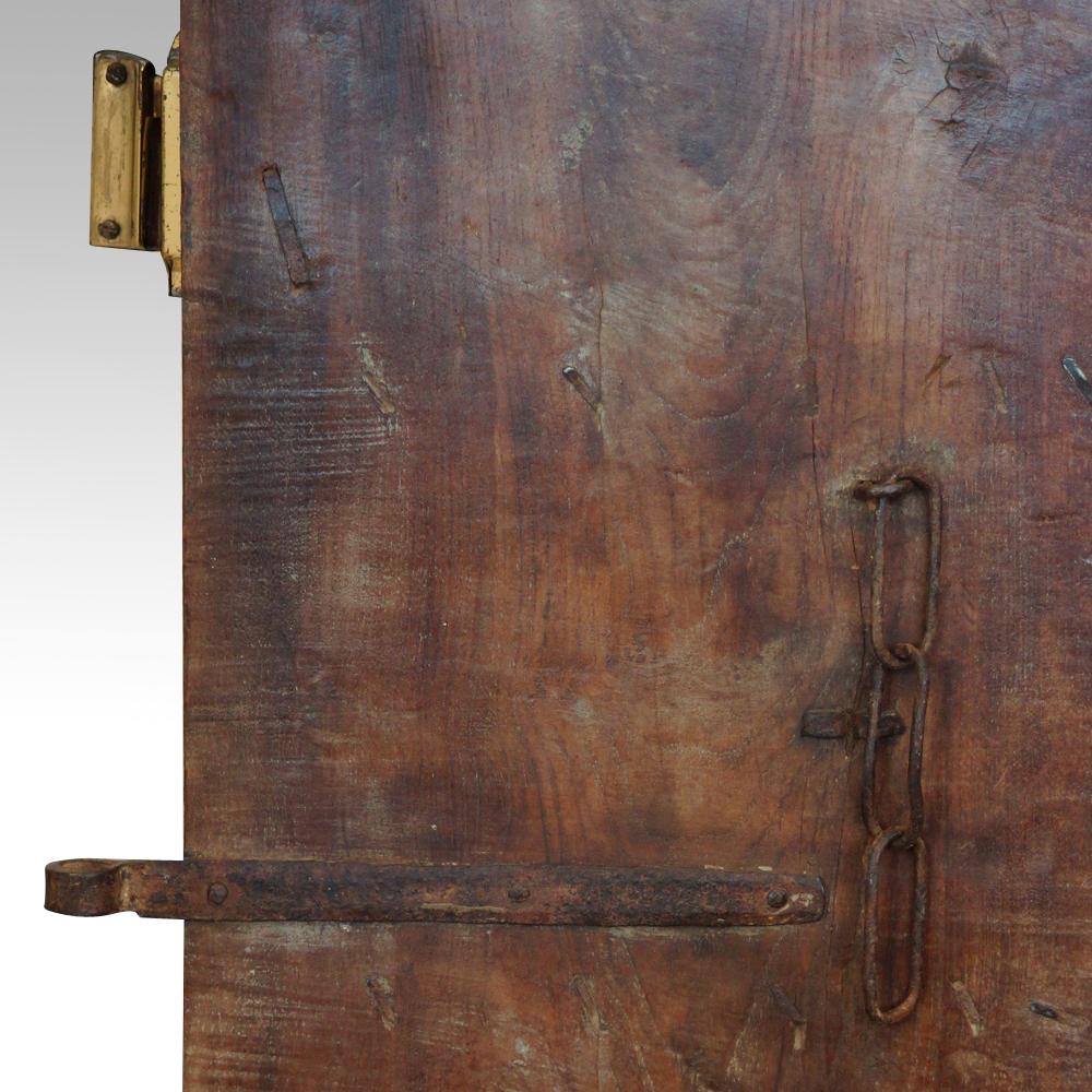 Indian Carved Teak Doors with Original Paint 2