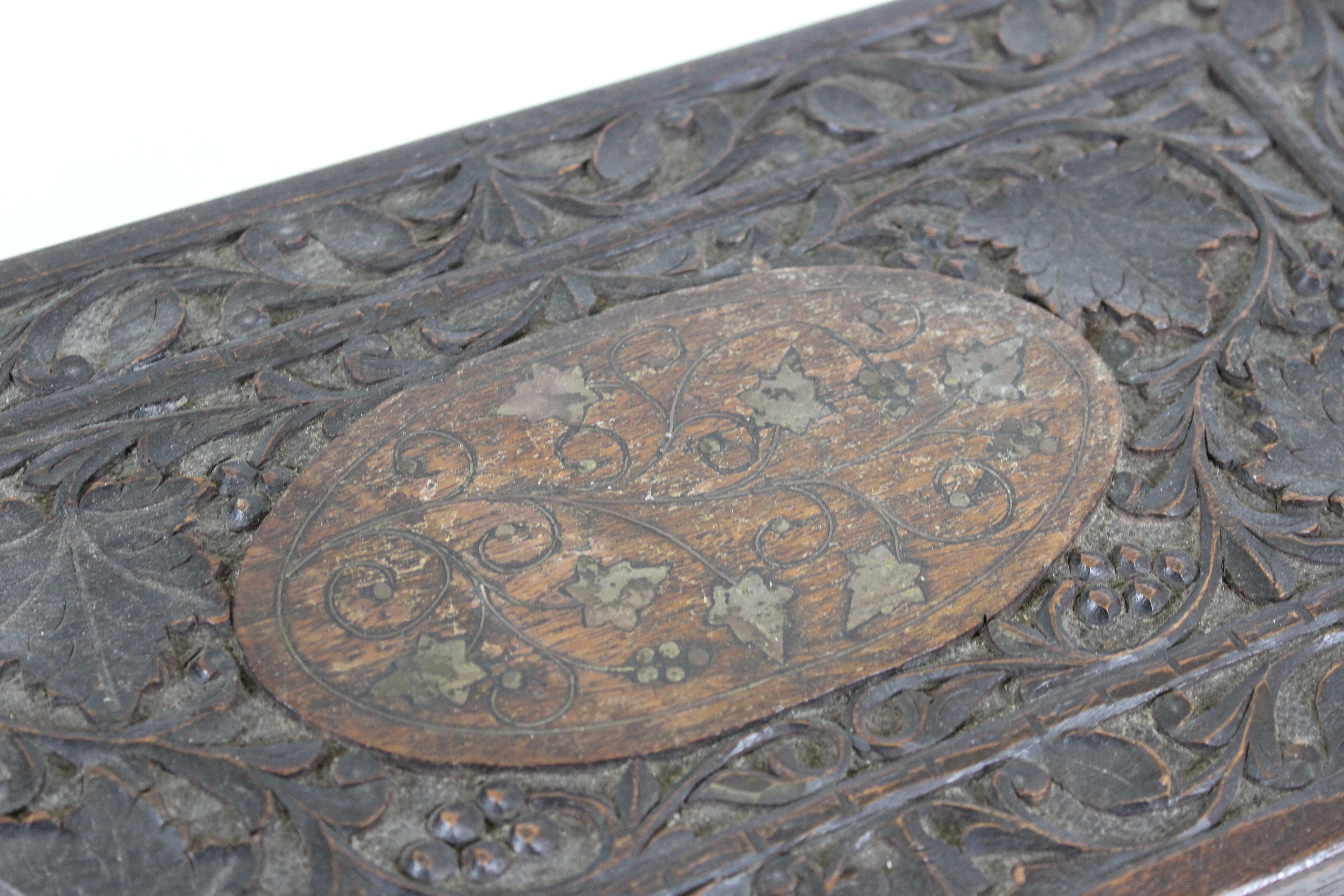 Indian Carved Wood Humidor Box 5