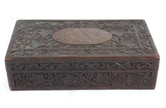 Indian Carved Wood Humidor Box