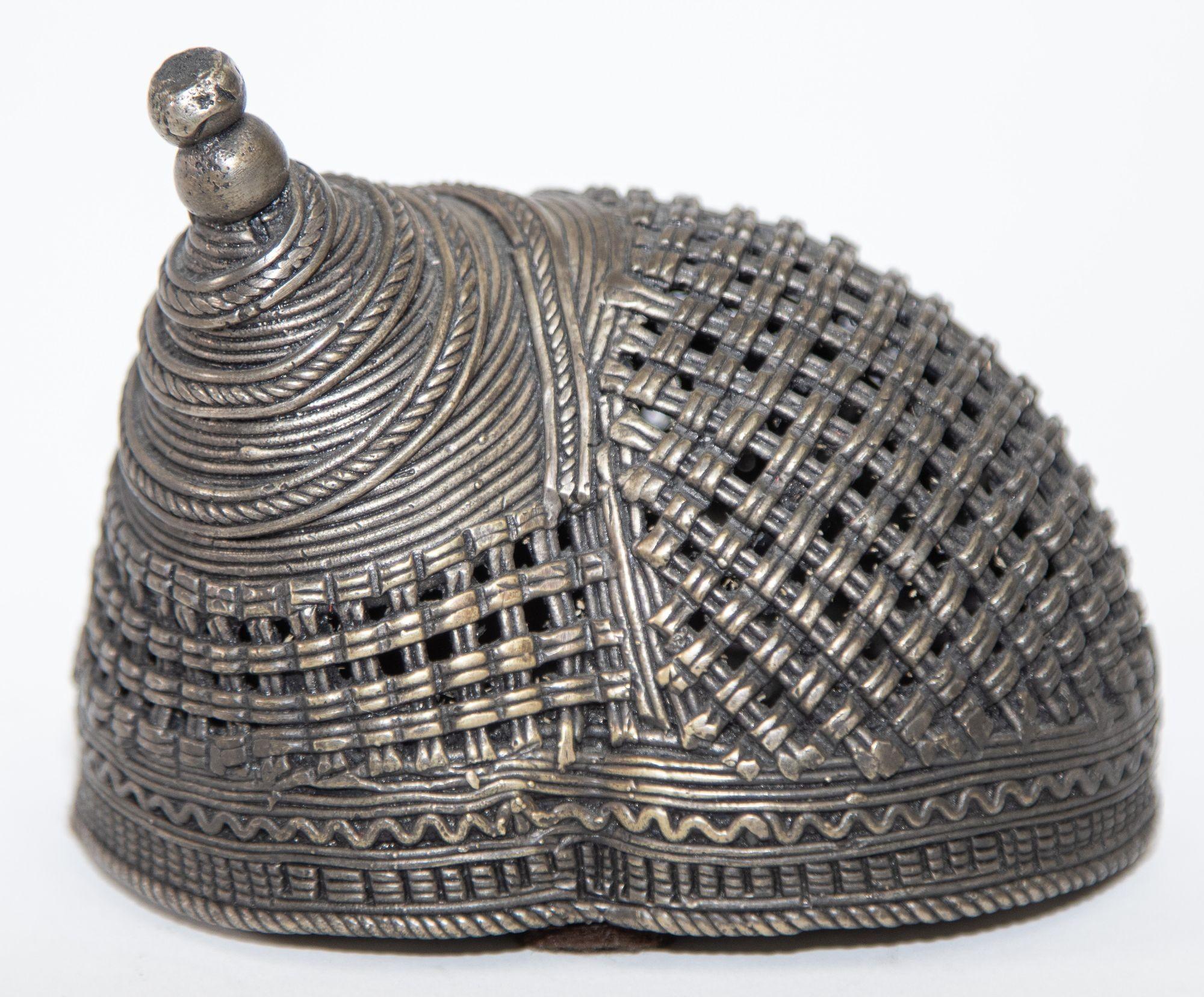 Indian Cast Brass Metal Incense Burner in a Snail Form For Sale 4