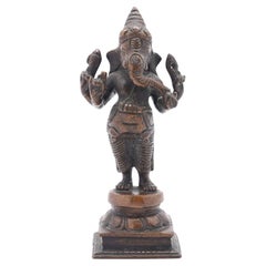 Indian cast bronze figure of Ganesha, c. 1800
s