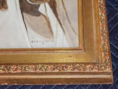 Indian Chief Oil Painting in Gold Frame