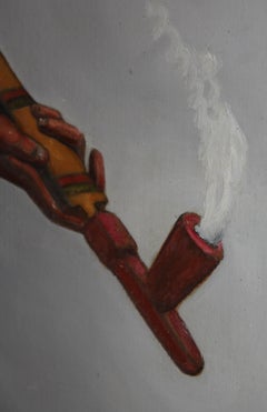 Indian Chief Painting Signed & Dated 1936