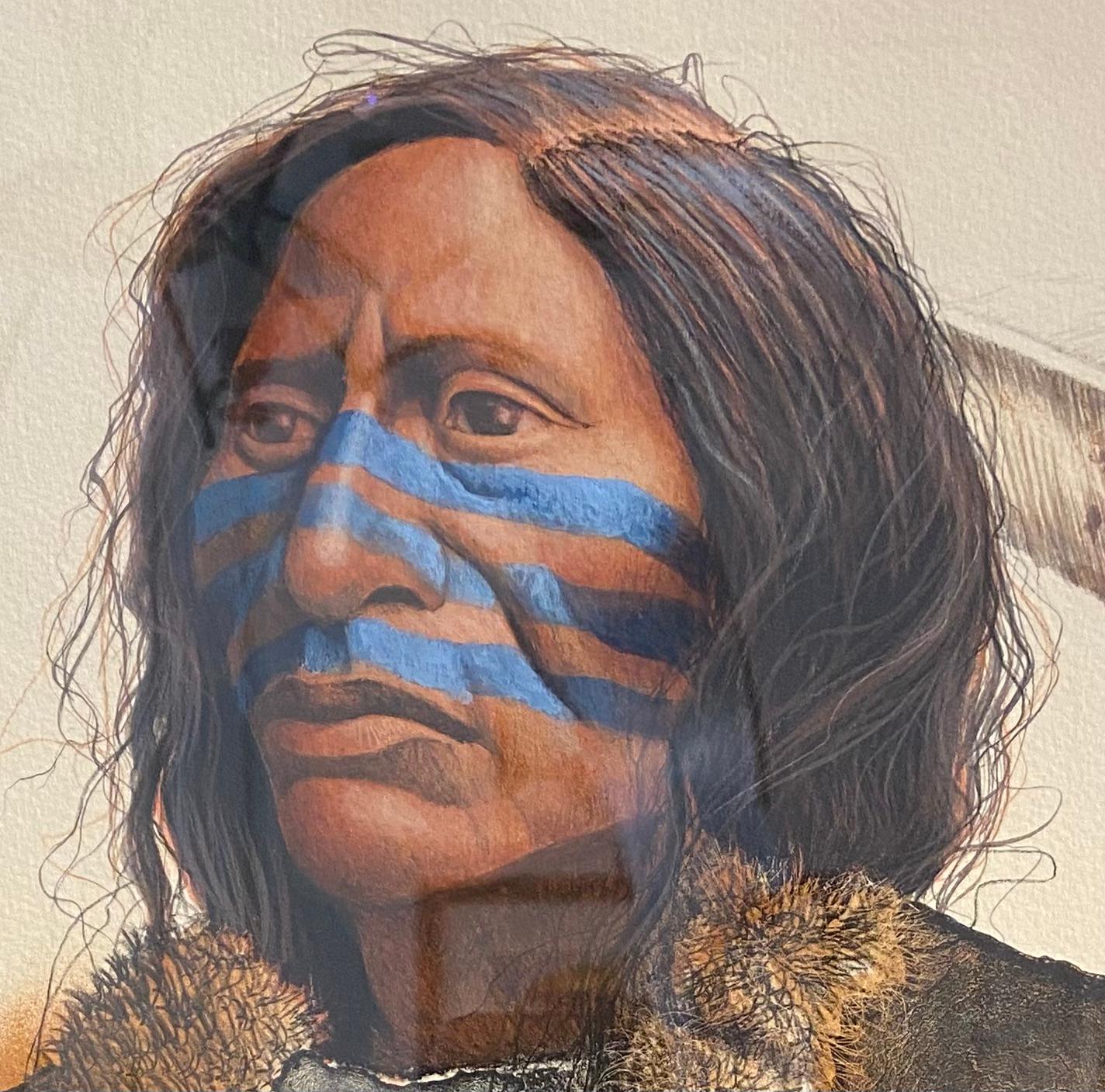 Color lithograph by Mark Rohring (1955). 
Indian Chief 'Spirits of the Wind'. Number 67 of 125.
1983, signed with pencil. 