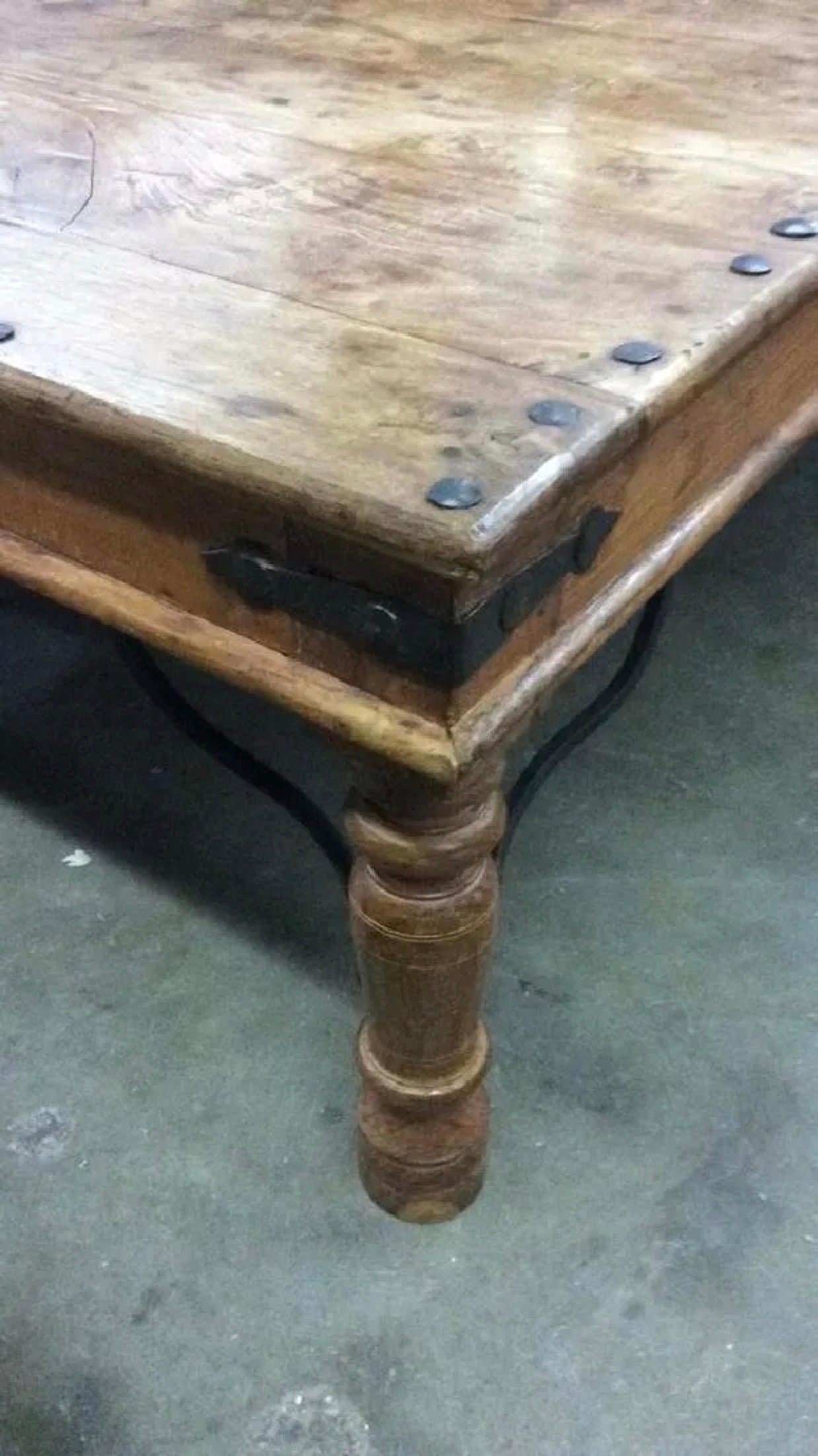 Anglo-Indian Indian Coffee Table with Baluster Legs