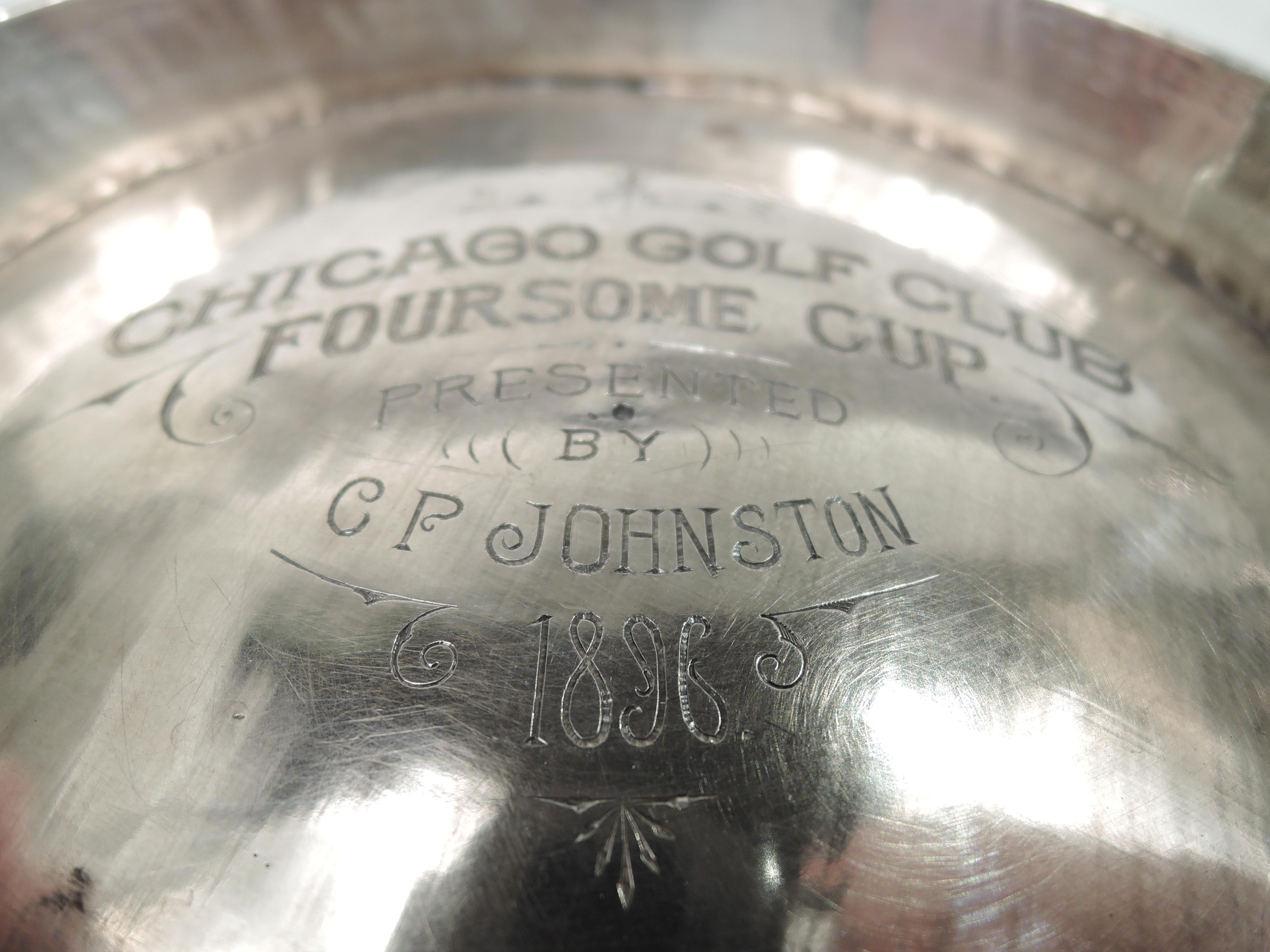 Indian Colonial Lucknow Silver Bowl with Chicago Golf Club Association 5