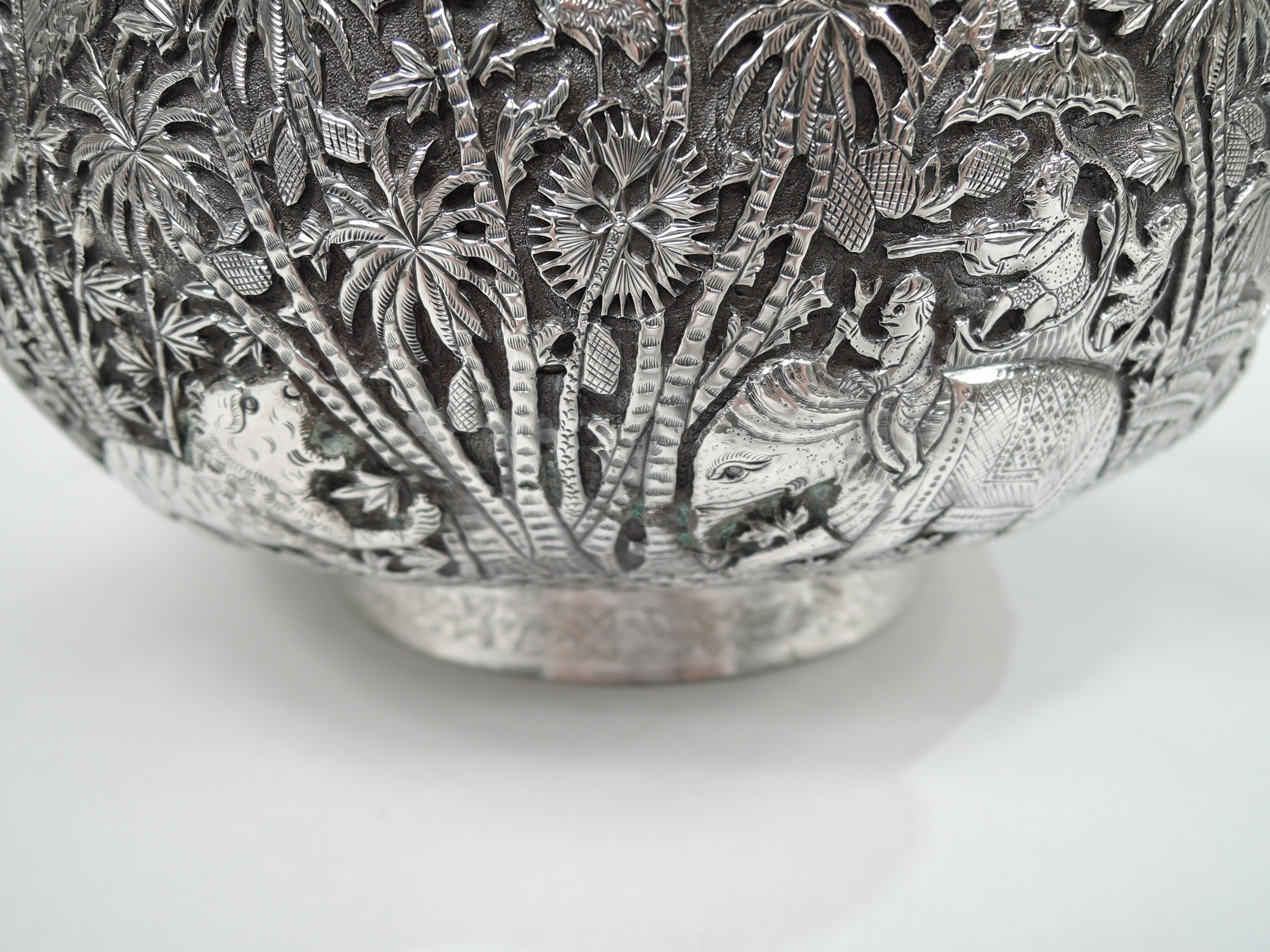 19th Century Indian Colonial Lucknow Silver Bowl with Chicago Golf Club Association