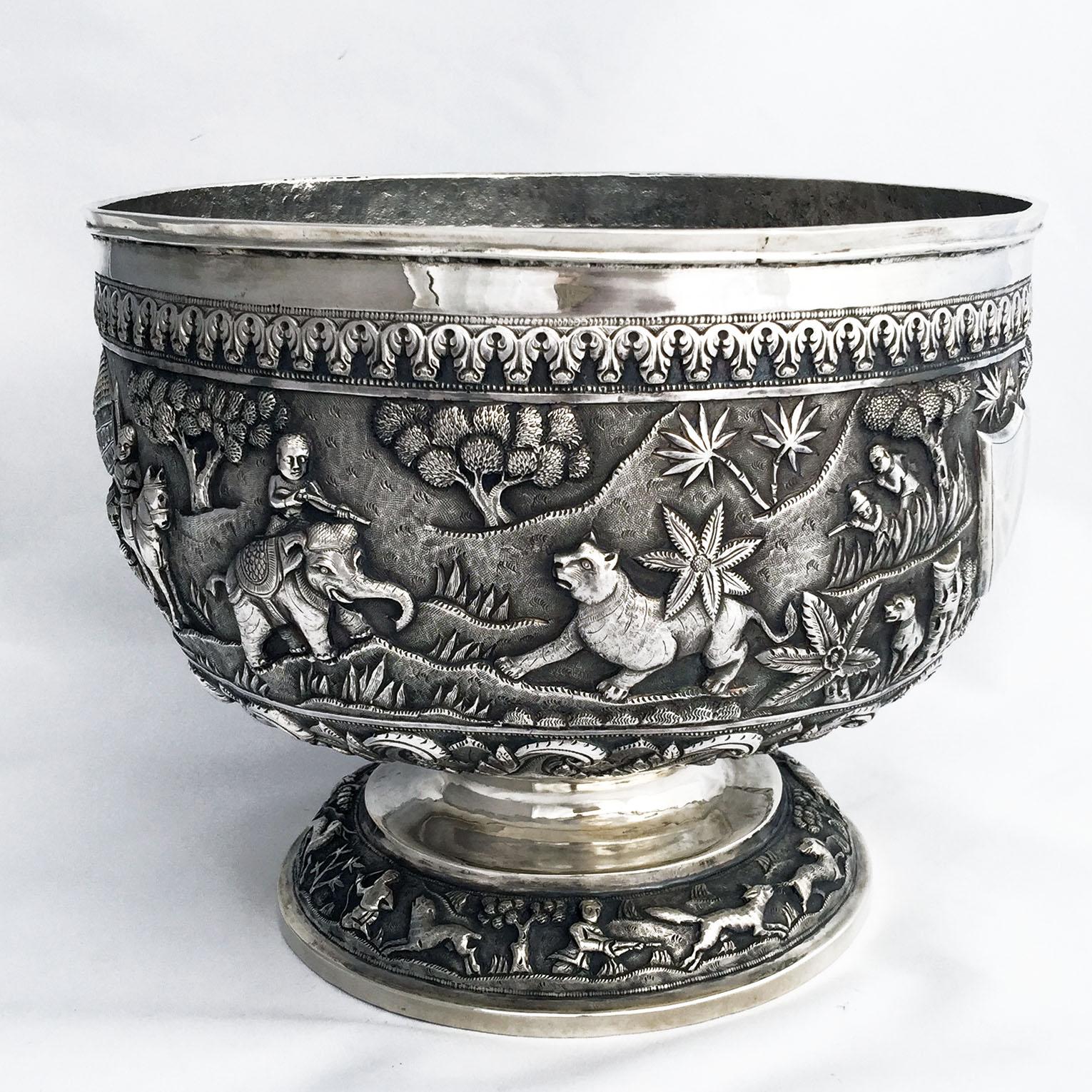 Silver Indian Colonial Presentation Bowl For Sale