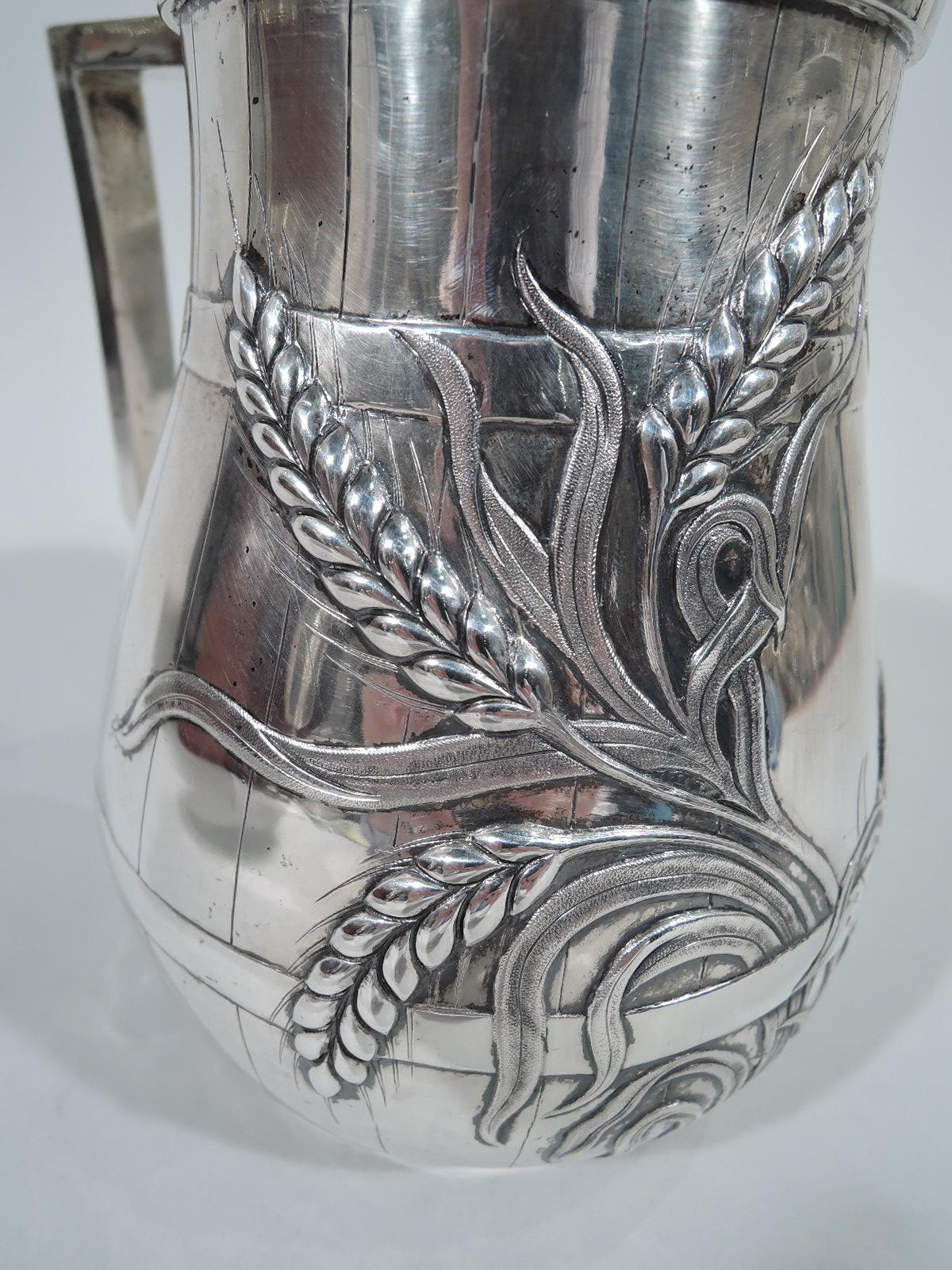 Indian Colonial Silver Beer Barrel Mug by Allan & Hayes In Good Condition In New York, NY