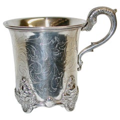 Indian Colonial Silver Christening Mug Charles Nephew & Co Calcutta Circa 1850