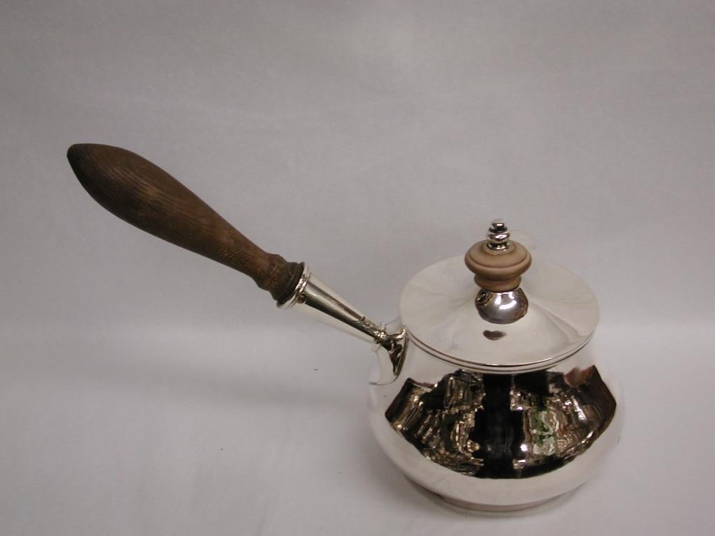 Indian Colonial Silver Lidded Brandy Saucepan, circa 1830 2