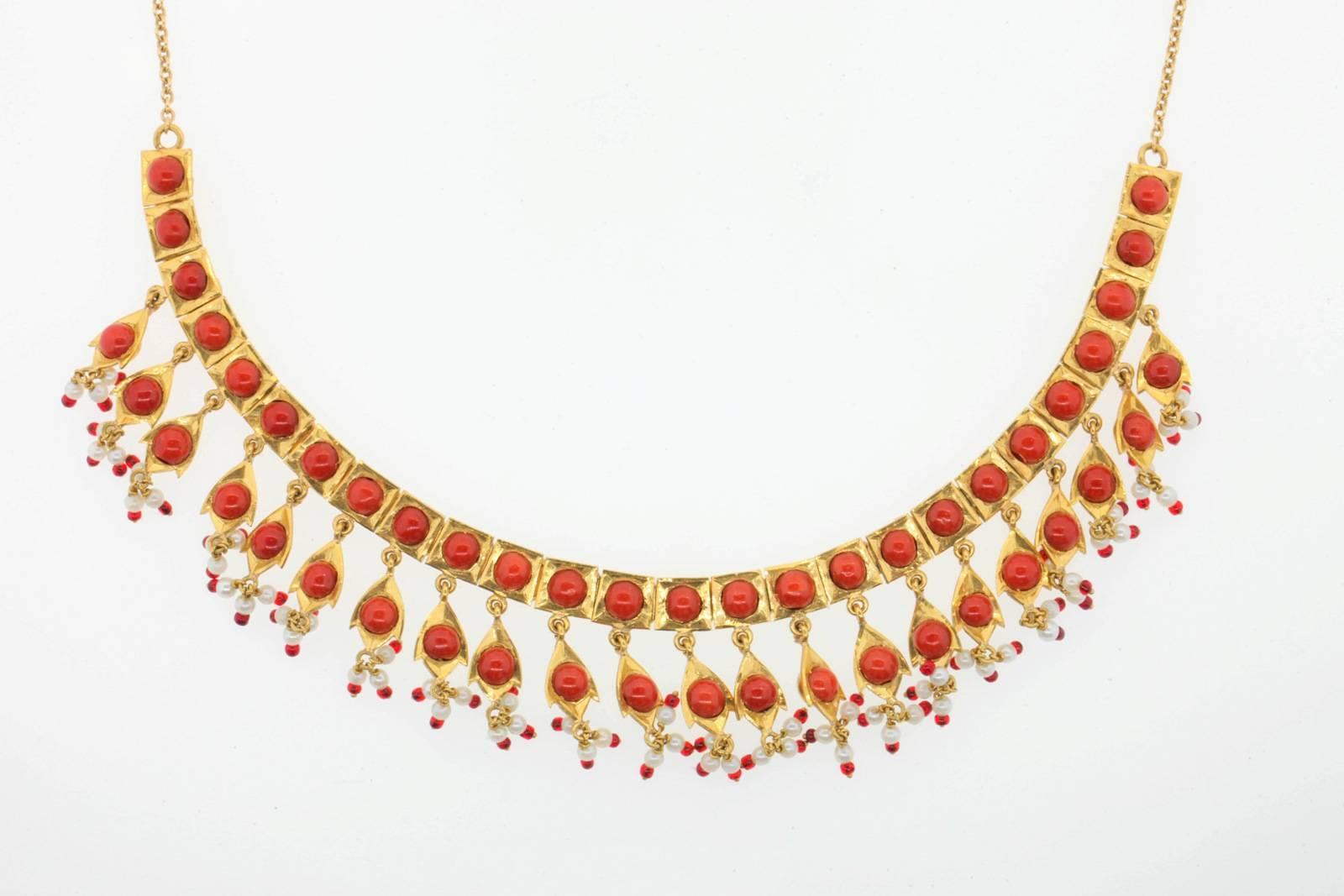 indian coral necklace