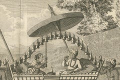 Indian Couple in Ceremonial Palanquin – Sonnerat Engraving, Paris 1806