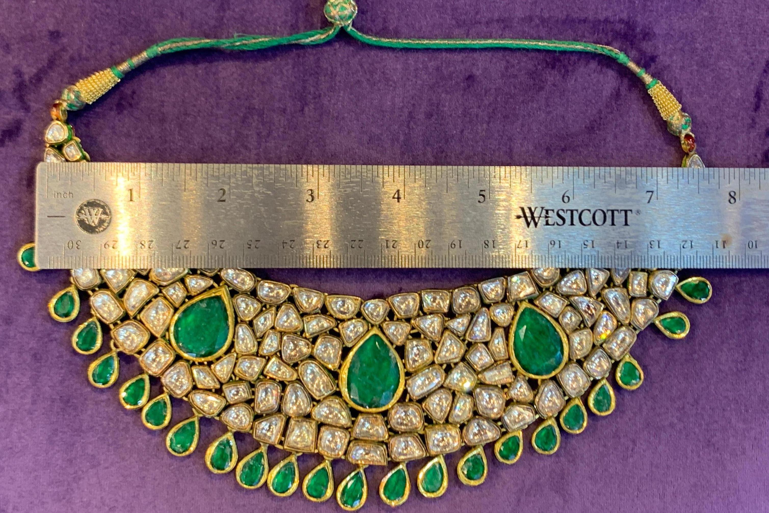 Indian Diamond and Emerald Necklace 2