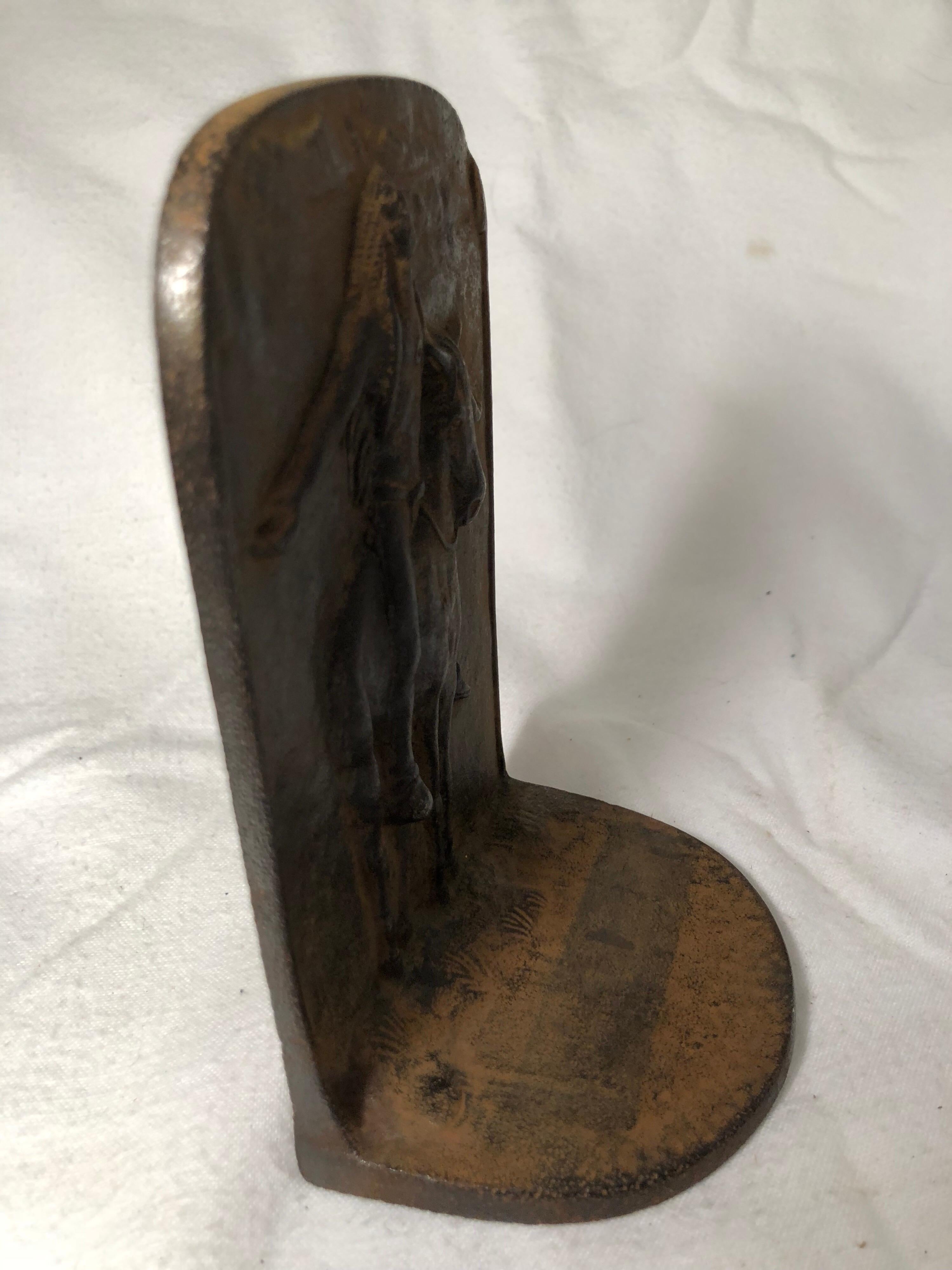 Patinated Indian Doorstop or Bookend