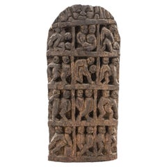 Indian Erotic Wood Carving Plaque