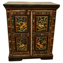 Used Indian Folk Art Painted Cupboard