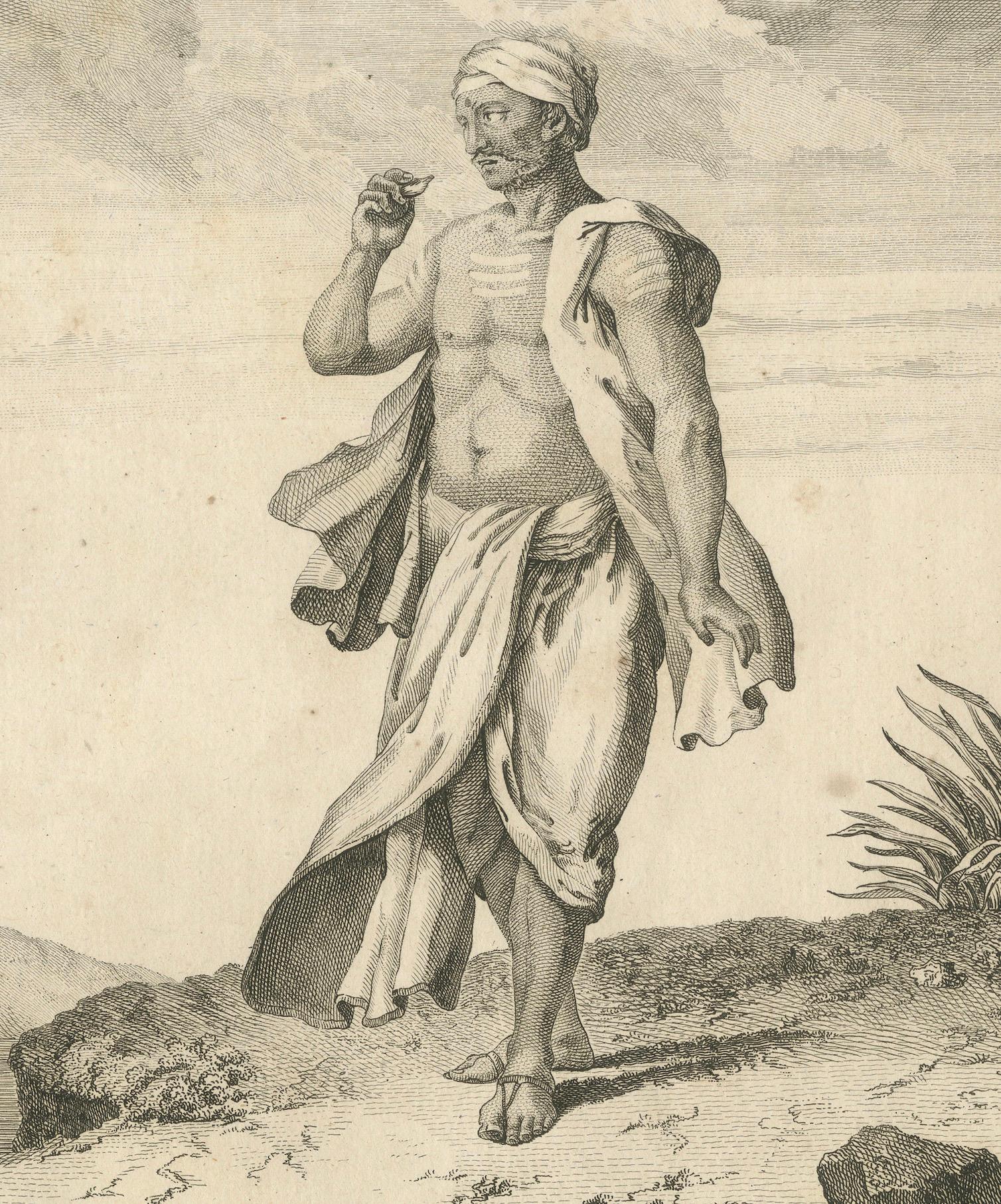 Der indische Anhänger der Shaivite-Sekte - Sonnerat-Reisestich, 1806 (Graviert) im Angebot