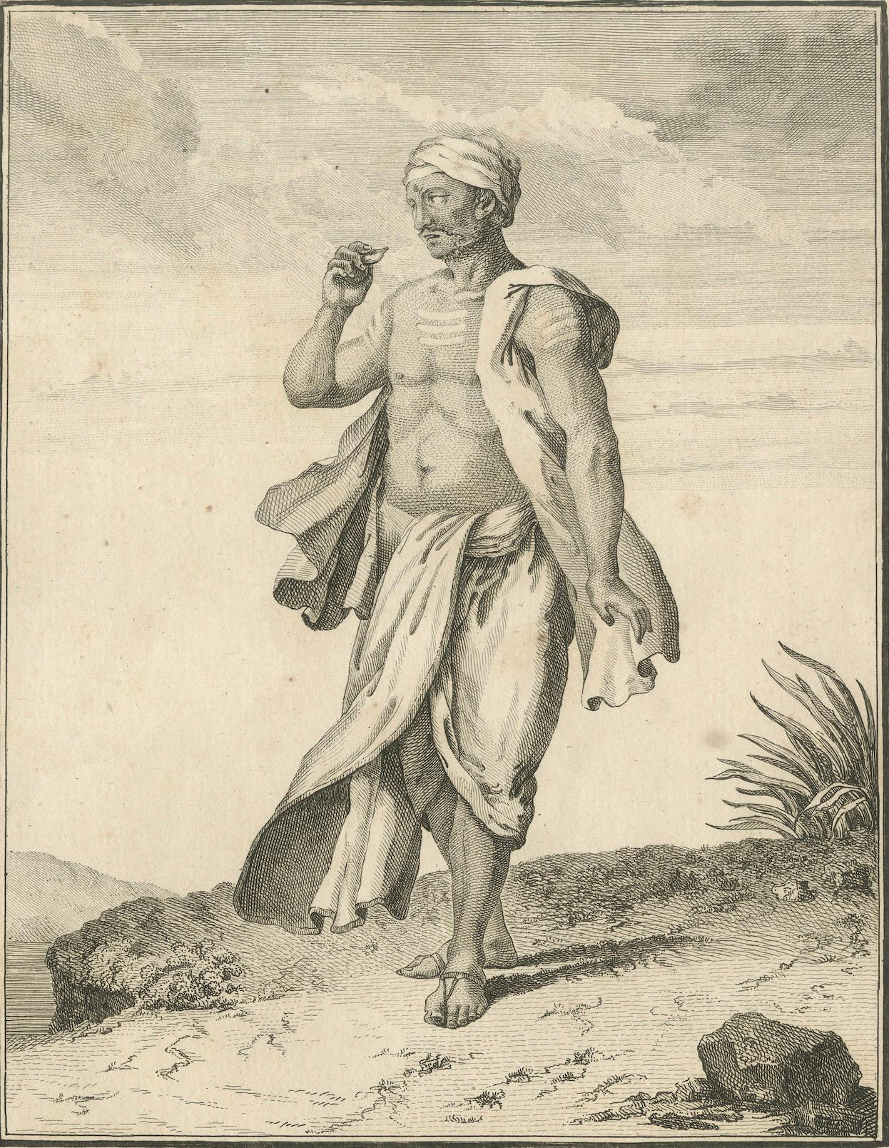 Der indische Anhänger der Shaivite-Sekte - Sonnerat-Reisestich, 1806 (Frühes 19. Jahrhundert) im Angebot