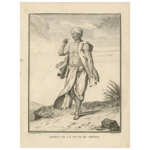 Indian Follower of the Shaivite Sect – Sonnerat Voyage Engraving, 1806