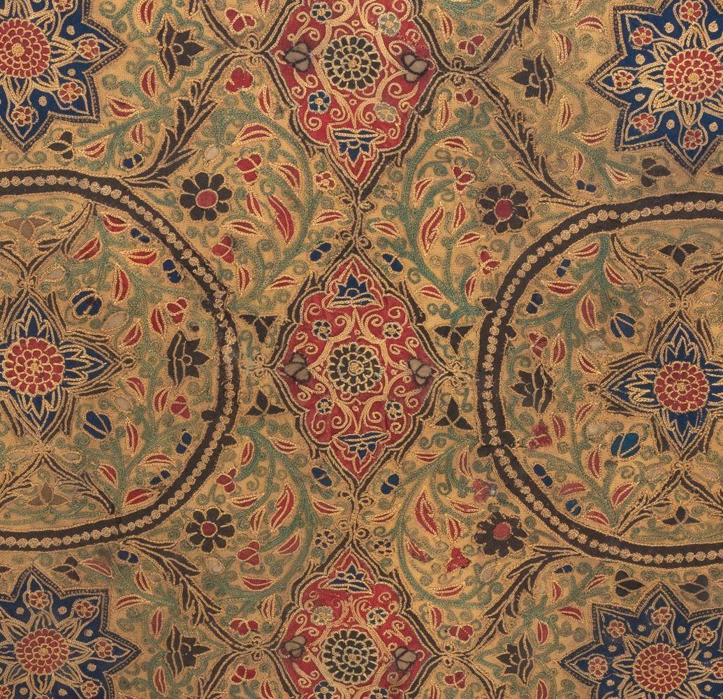 Autre Tapisserie indienne brodée encadrée en vente