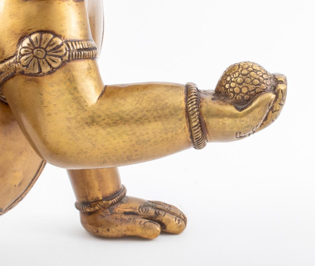 19th Century Indian Gilt Bronze Baby Ganesha Sculpture