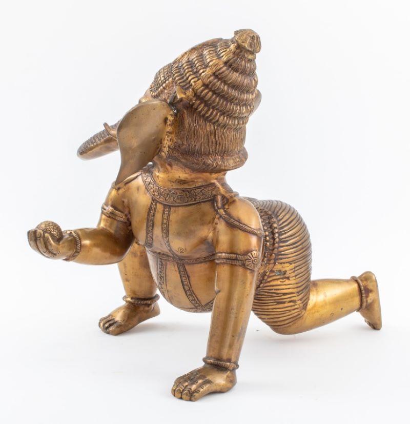Indian Gilt Bronze Baby Ganesha Sculpture 2