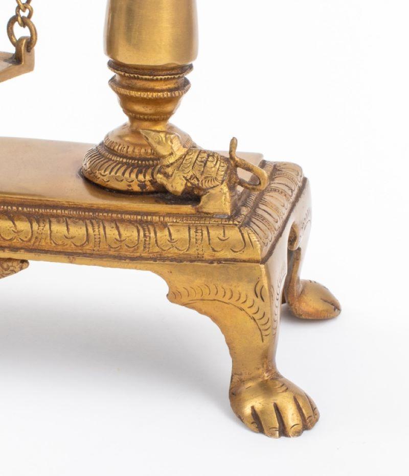 Indische vergoldete Bronze Ganesha auf Swing-Skulptur im Angebot 2