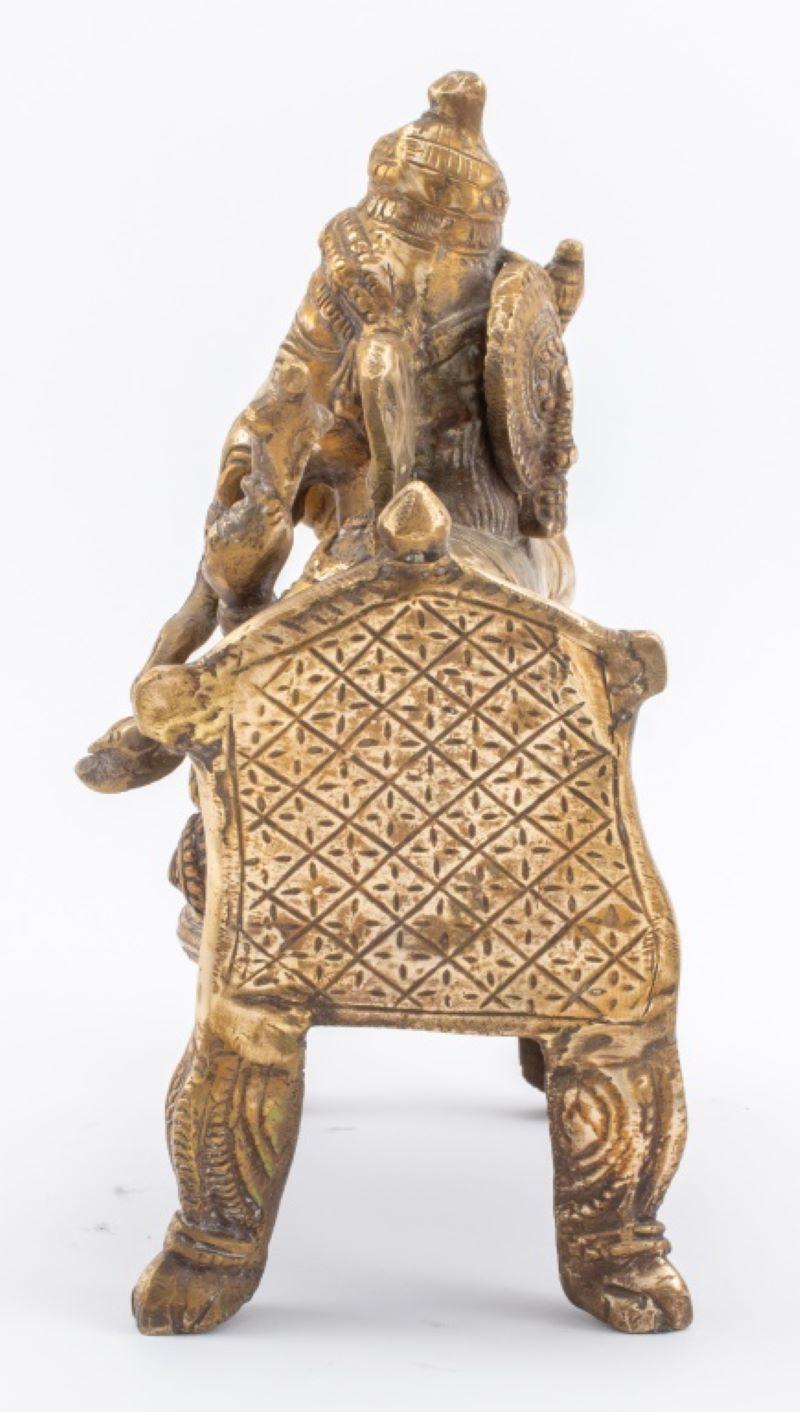 Indian Gilt Bronze Reclining Ganesha Sculpture 3