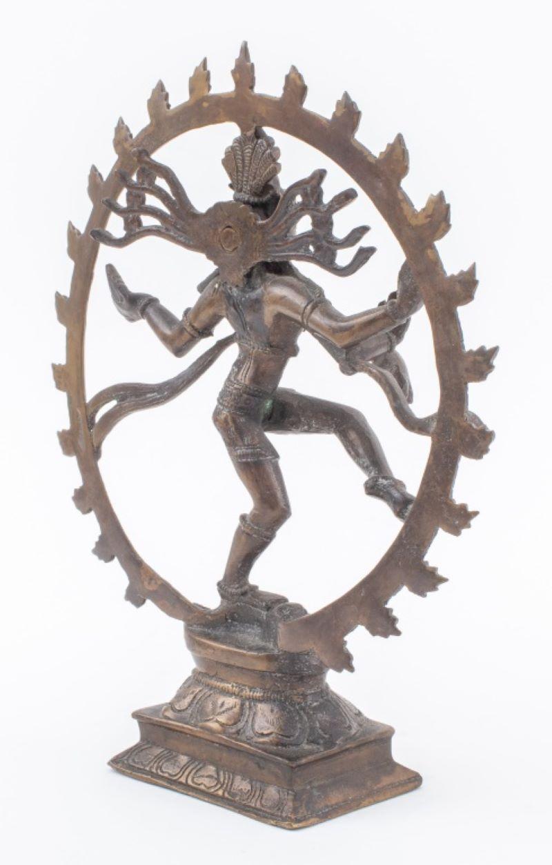 Indian Gilt Bronze Statue of Shiva Nataraja In Good Condition For Sale In New York, NY
