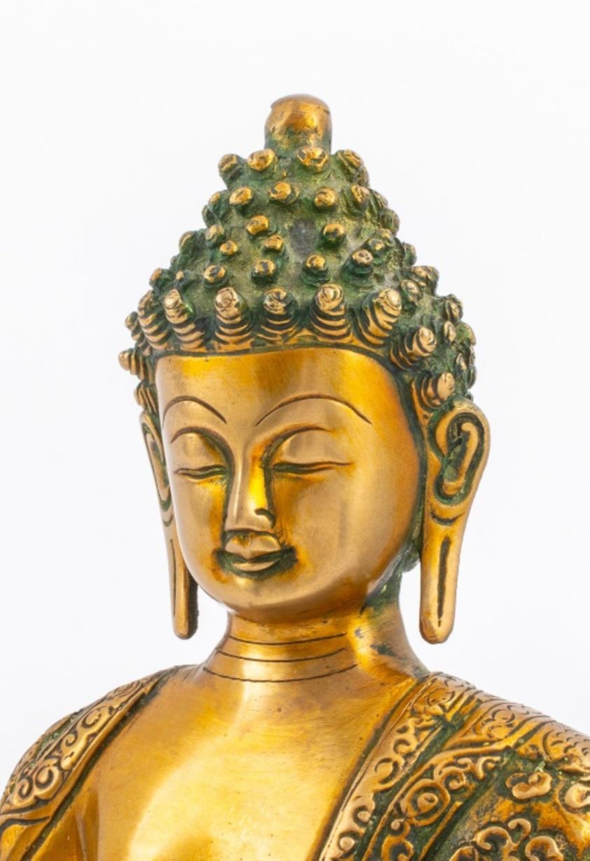 Indian Gilt Metal Buddha Statue 4