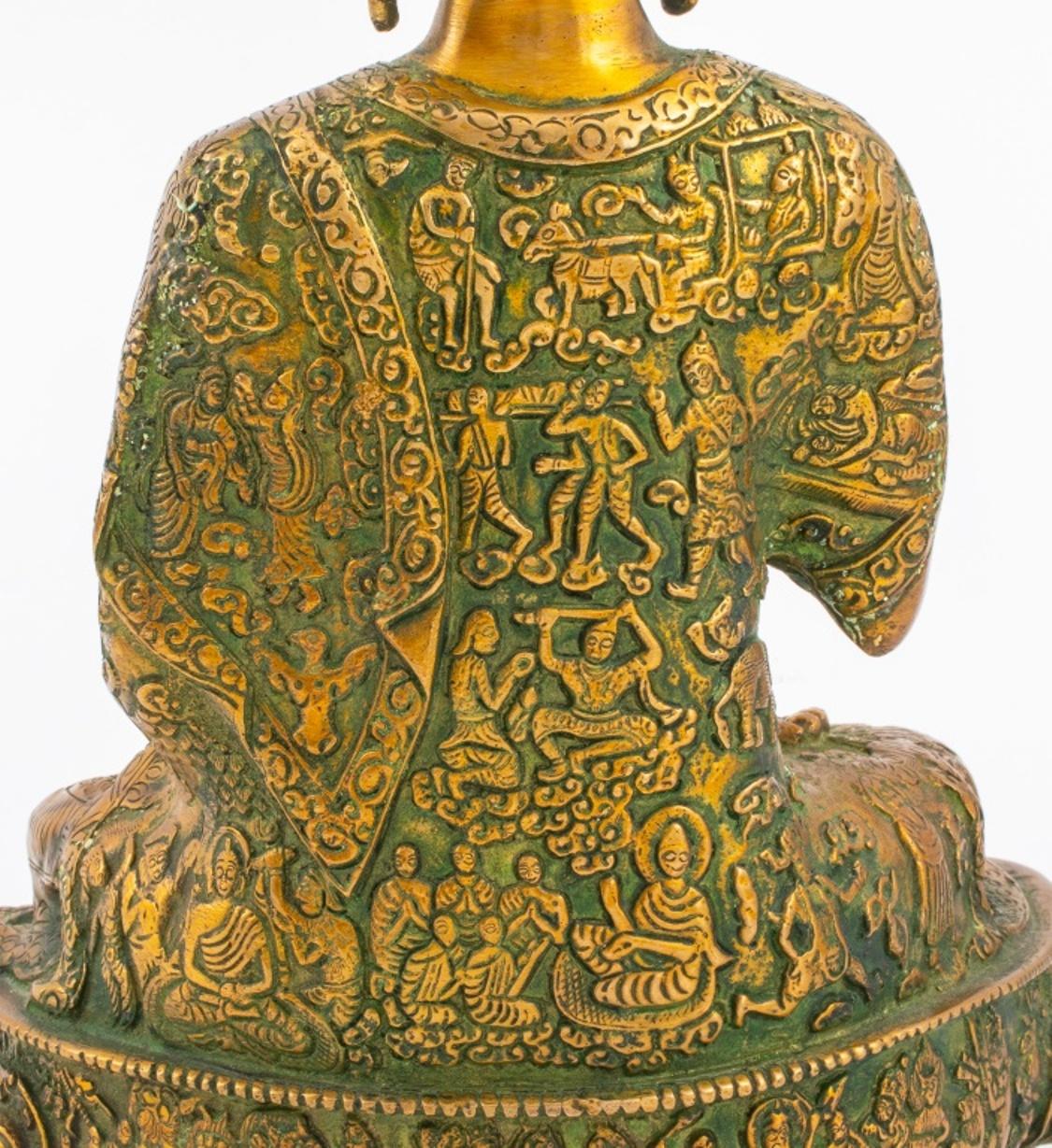 Indian Gilt Metal Buddha Statue 5