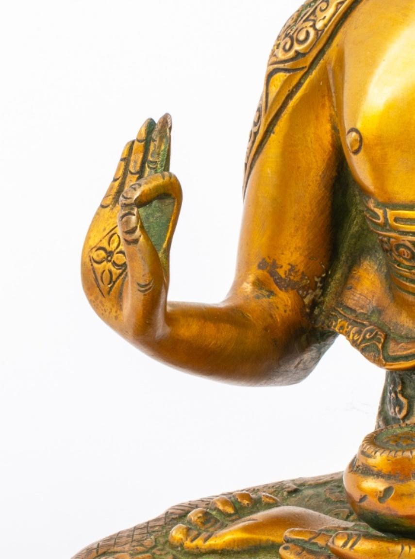 Indian Gilt Metal Buddha Statue 2