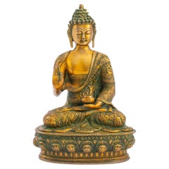 Indian Gilt Metal Buddha Statue