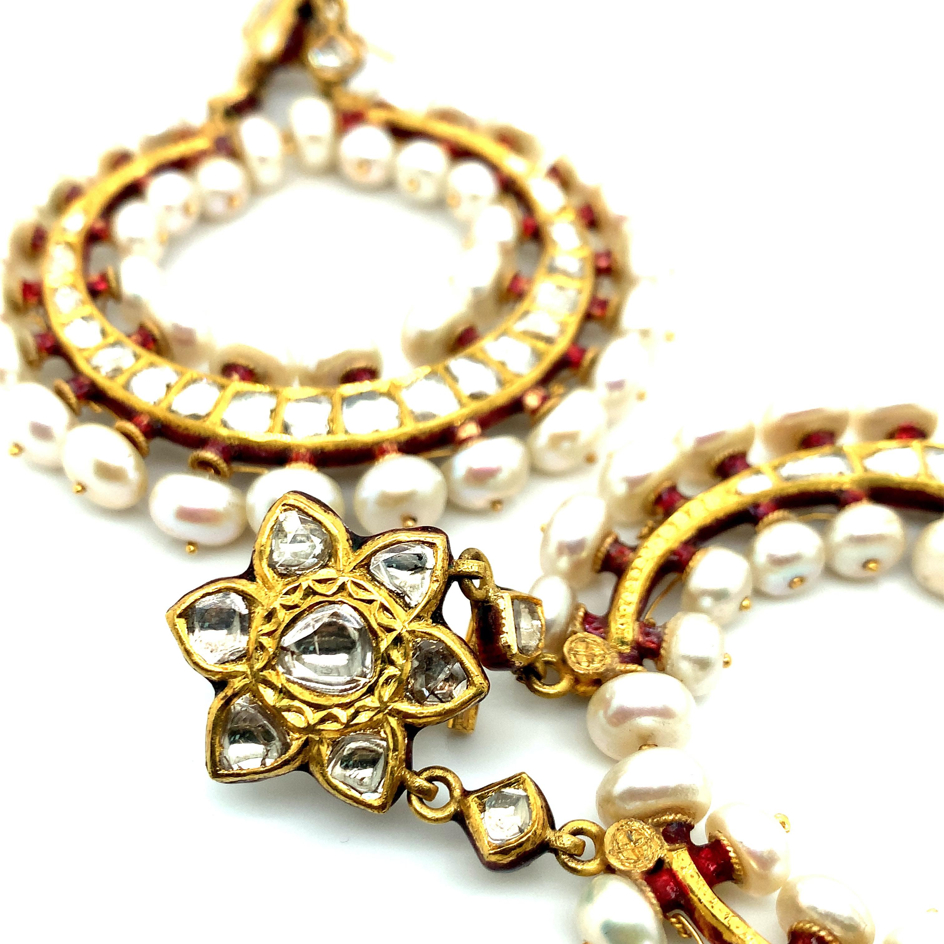 pearl indian earrings